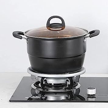 SHOPELLA Gas Saver Burner Stand Home Gas Stove Fire Jali Windproof Energy Saving Stand Pack of 2 Silver - Image 4