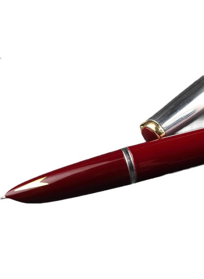 Hero [Back-To Gift] Fountain Pen 616S, Metal Barrel, Hidden Nib, Ink Pen, Classic Old-Style Upgraded Version, Midnight Red, Ef Hidden Nib - Image 1