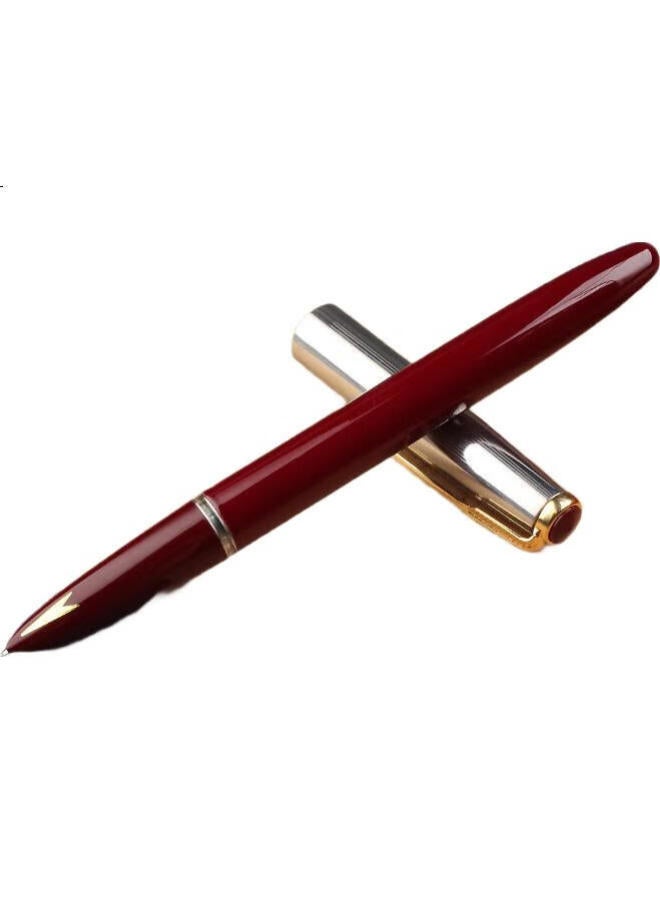 Hero [Back-To Gift] Fountain Pen 616S, Metal Barrel, Hidden Nib, Ink Pen, Classic Old-Style Upgraded Version, Midnight Red, Ef Hidden Nib - Image 2