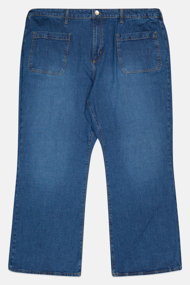 Universal Thread Women Plus Size High Waist Washed Stretchable Denim, Blue - Image 2