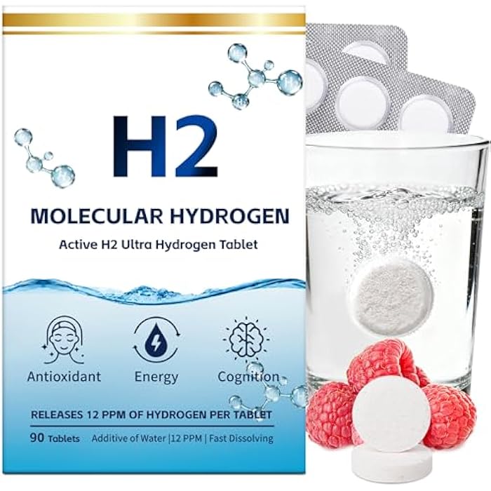 Crobirware Molecular Hydrogen Tablets (12 PPM) - 90 Count High Potency H2 Supplement with Magnesium - Fast Dissolving Hydrogen Water Generator for Energy, Focus & Anti-Aging, On-The-Go Packaging - Image 1