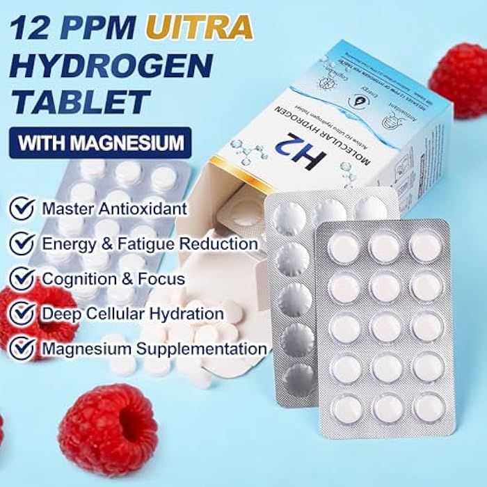 Crobirware Molecular Hydrogen Tablets (12 PPM) - 90 Count High Potency H2 Supplement with Magnesium - Fast Dissolving Hydrogen Water Generator for Energy, Focus & Anti-Aging, On-The-Go Packaging - Image 2