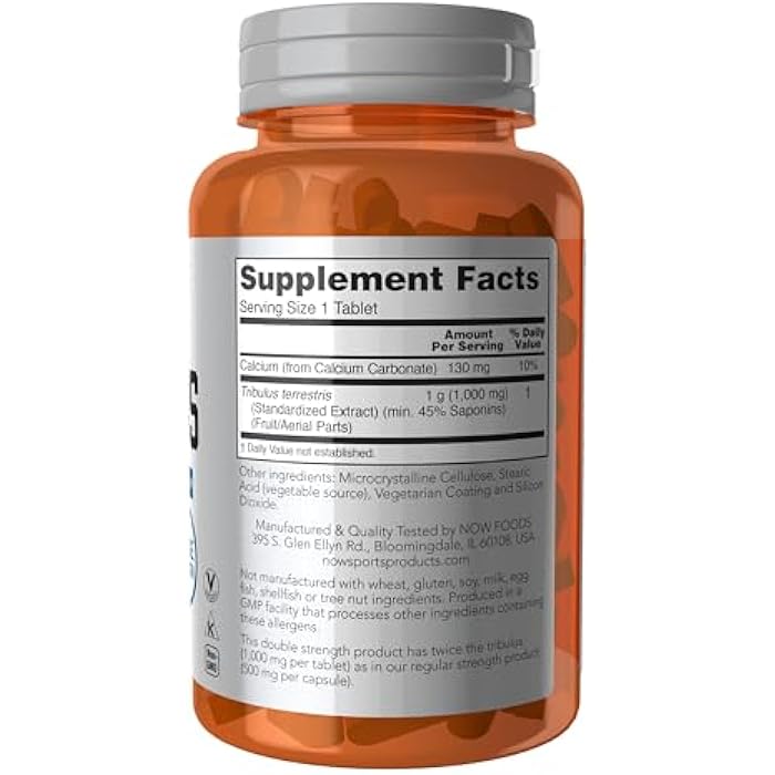 now Sports Nutrition, Tribulus (Tribulus terrestris) 1,000 mg, Double Strength, Men's Health, 90 Tablets - Image 2