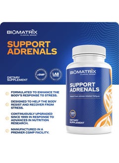 BioMatrix Adrenal Fatigue Supplement Cortisol Support 5Mthf B Vitamins Vitamin C Adaptogens Bioflavonoids Energy Bhrt 120 Vegetarian Caps  - Image 4