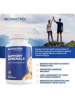 BioMatrix Adrenal Fatigue Supplement Cortisol Support 5Mthf B Vitamins Vitamin C Adaptogens Bioflavonoids Energy Bhrt 120 Vegetarian Caps  - Image 5
