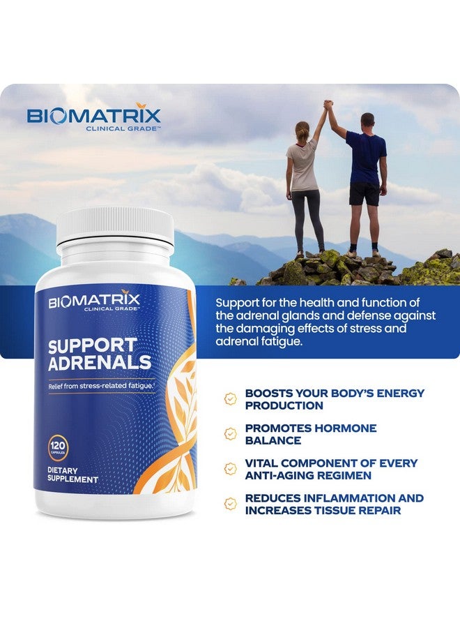 BioMatrix Adrenal Fatigue Supplement Cortisol Support 5Mthf B Vitamins Vitamin C Adaptogens Bioflavonoids Energy Bhrt 120 Vegetarian Caps - Image 5