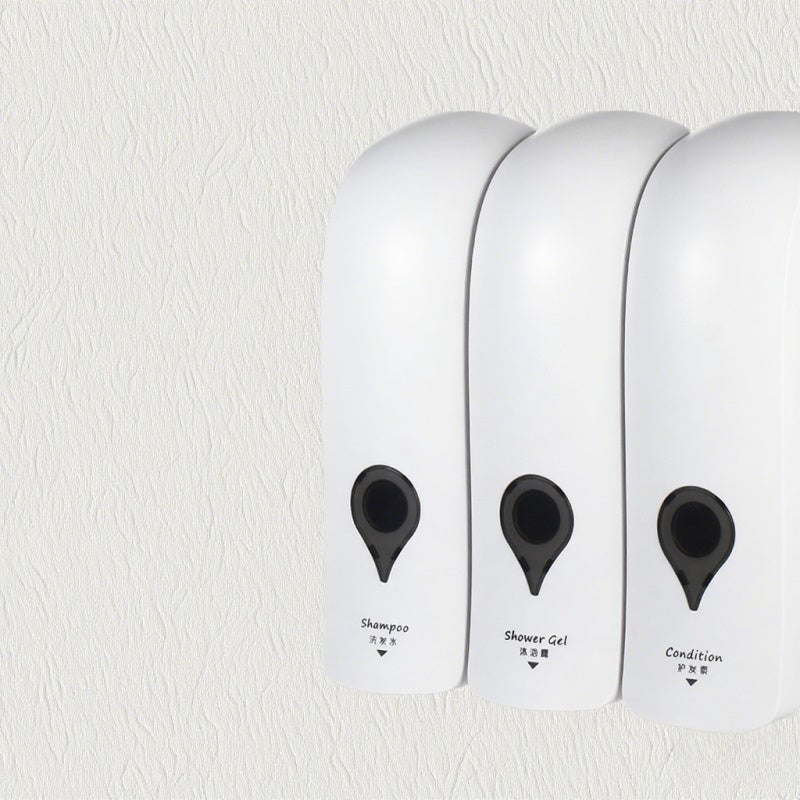 CHUANGDIAN Wall Mounted Soap Dispenser: 3 * 300ml White ABS Material Detachable Bottle - Easy Refill & Liquid Level Monitoring Shampoo Dispenser for Home Bathroom Kitchen Commercial Use - Image 3