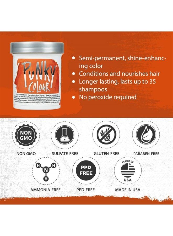 Flame Semi Permanent Conditioning Hair Color, Non-Damaging Hair Dye, Vegan, PPD and Paraben Free, Transforms to Vibrant Hair Color, Easy To Use and Apply Hair Tint, lasts up to 35 washes, 3.5oz