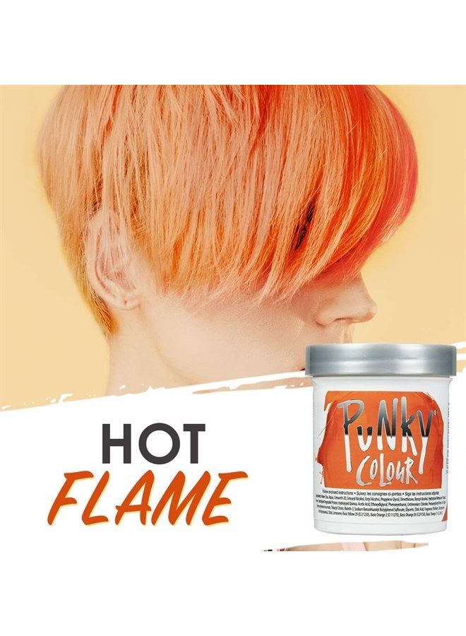Flame Semi Permanent Conditioning Hair Color, Non-Damaging Hair Dye, Vegan, PPD and Paraben Free, Transforms to Vibrant Hair Color, Easy To Use and Apply Hair Tint, lasts up to 35 washes, 3.5oz