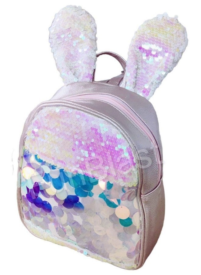 FunBlast Bunny Sequin Bags for Kids - Sequin Bag for Girls - Small Backpack for Picnic Outdoor Travel Bags for Girls, Korean Bag for Girls, Fancy Bags for Girls Stylish (Rose Pink-B) - Image 1