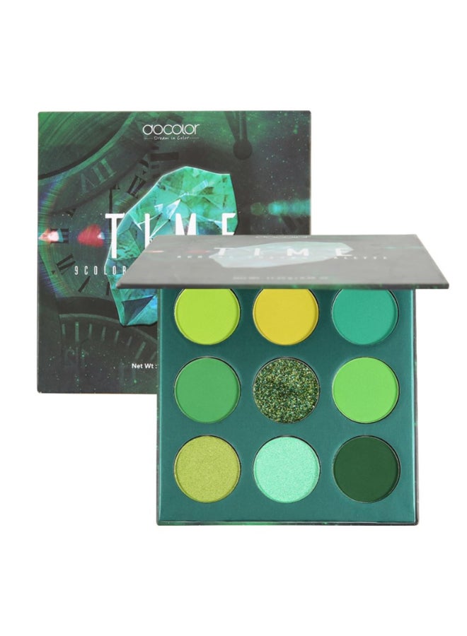 docolor Eyeshadow Palette 9 Colors Green Eyeshadow Gemstone Shadow Palette Highly Pigmented Mattes Shimmers Naked Smokey Glitter Cream Colorful PowderLong Lasting Waterproof Makeup Palette - Image 3