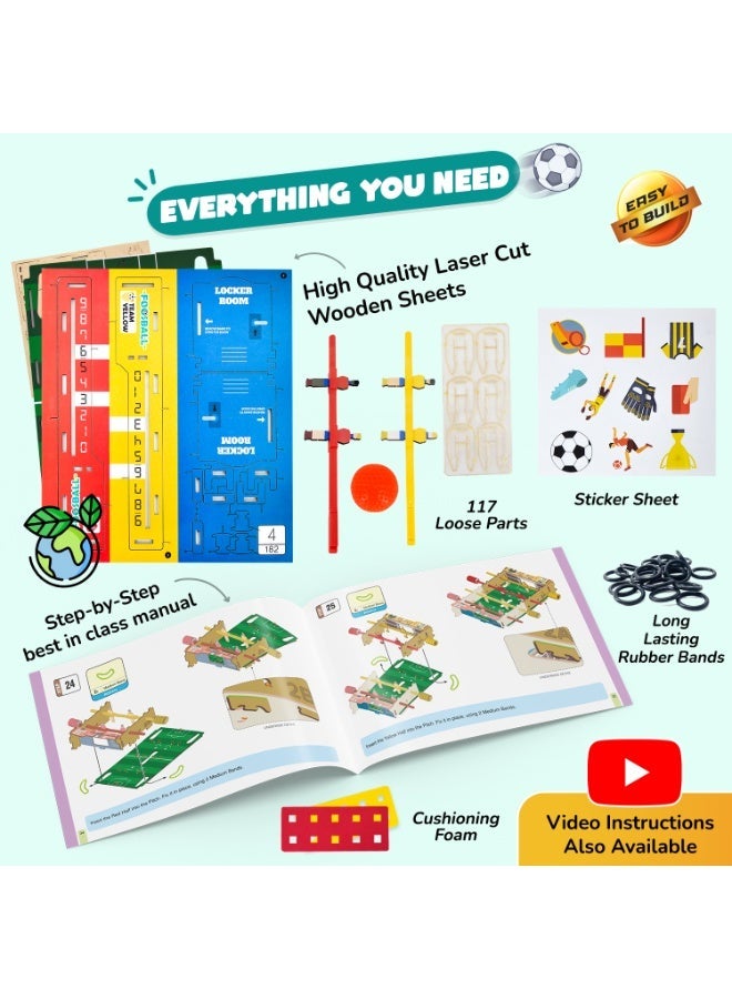 Smartivity Foosball DIY STEM Educational Toy Kit for Kids Age 6+ | Wooden Learning Toy | Build & Play | Gift for Boys & Girls - Image 5