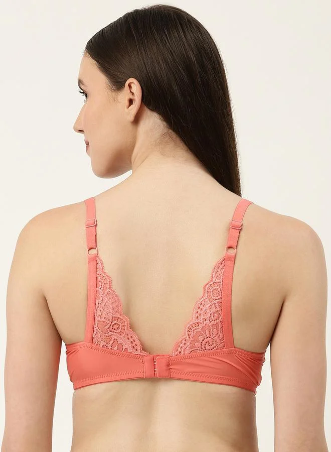 Leading Lady Pack of 2 - Lace Design Lightly Padded T-Shirt Bra by Styli
