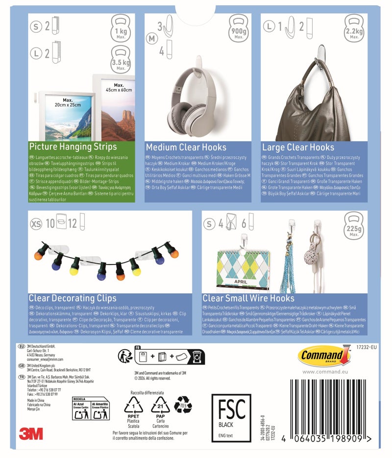 كوماند Command Hang and Decorate Kit, Assorted Adhesive Strips and Hooks - Image 2