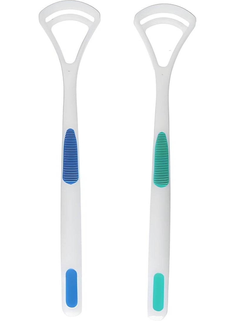 Tongue Cleaning Scraper Portable Reusable Tongue Scraper Tongue Cleaner for Oral Cleaning Reducing Bad Breath (2Pcs) - Image 1