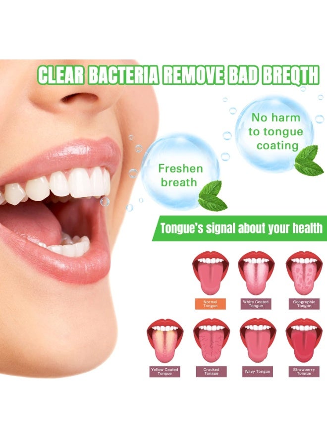 Tongue Cleaning Scraper Portable Reusable Tongue Scraper Tongue Cleaner for Oral Cleaning Reducing Bad Breath (2Pcs) - Image 2