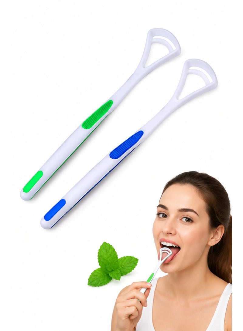 Tongue Cleaning Scraper Portable Reusable Tongue Scraper Tongue Cleaner for Oral Cleaning Reducing Bad Breath (2Pcs) - Image 5