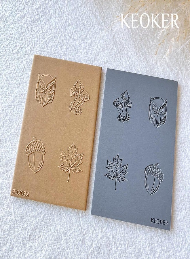 Keoker Polymer Clay Texture Sheets, Clay Texture Mat for Making Earrings Jewerly, Polymer Clay Earrings Tools (Fall Texture Sheet 3) - Image 2