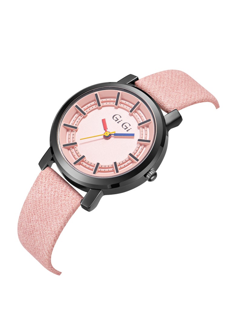جيجي ساعة يد نسائية من جيجي انالوج بسوار جلدي - Image 2