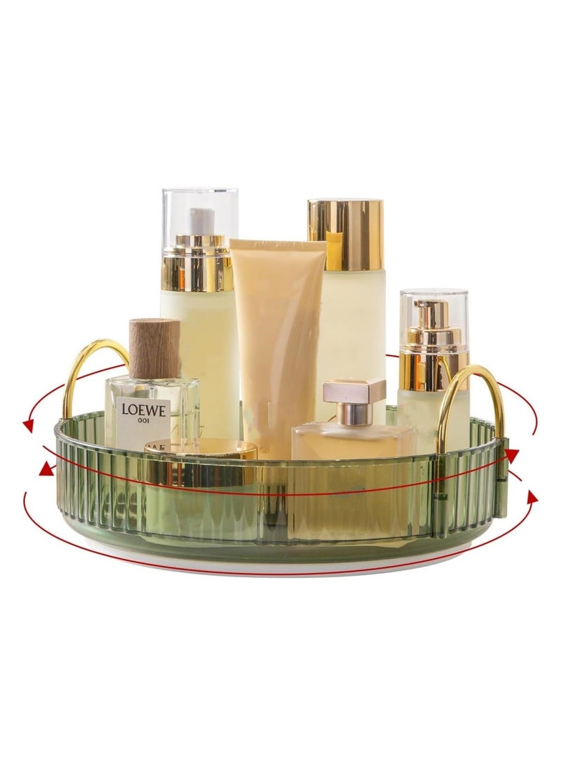 بيوينتي الروتاري منظم ماكياج ، الاكريليك شفافة مضمد منظم ، منظم مستحضرات التجميل ، ومناسبة لمستحضرات التجميل والعطور ومنتجات العناية بالبشرة ، أحمر الشفاه ( الأخضر ، الصف 1 ) - Image 1