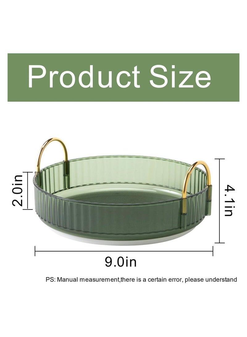 بيوينتي الروتاري منظم ماكياج ، الاكريليك شفافة مضمد منظم ، منظم مستحضرات التجميل ، ومناسبة لمستحضرات التجميل والعطور ومنتجات العناية بالبشرة ، أحمر الشفاه ( الأخضر ، الصف 1 ) - Image 2