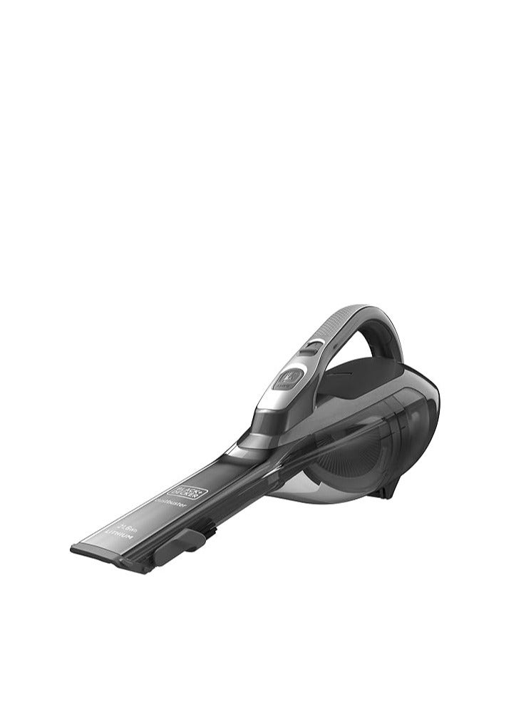 BLACK+DECKER مكنسة كهربائية محمولة بلاك + ديكر بدون سلك، 10.8 فولت، بطارية ليثيوم أيون 2.0Ah، سعة 500 مل، 25 واط هواء، 21.6 واط ساعة طاقة، قوة شفط عالية، فلترة فعالة، أسود - DVA320J-B5