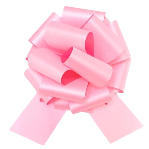 WSSCKSCR 12 Large Pink Bow1pcs Glitter Big Gift Bow Big Bow for Bike Bow for Present Bow for Large appliancesBikesTable Decorations and Party Events Decoration Pink - Image 2