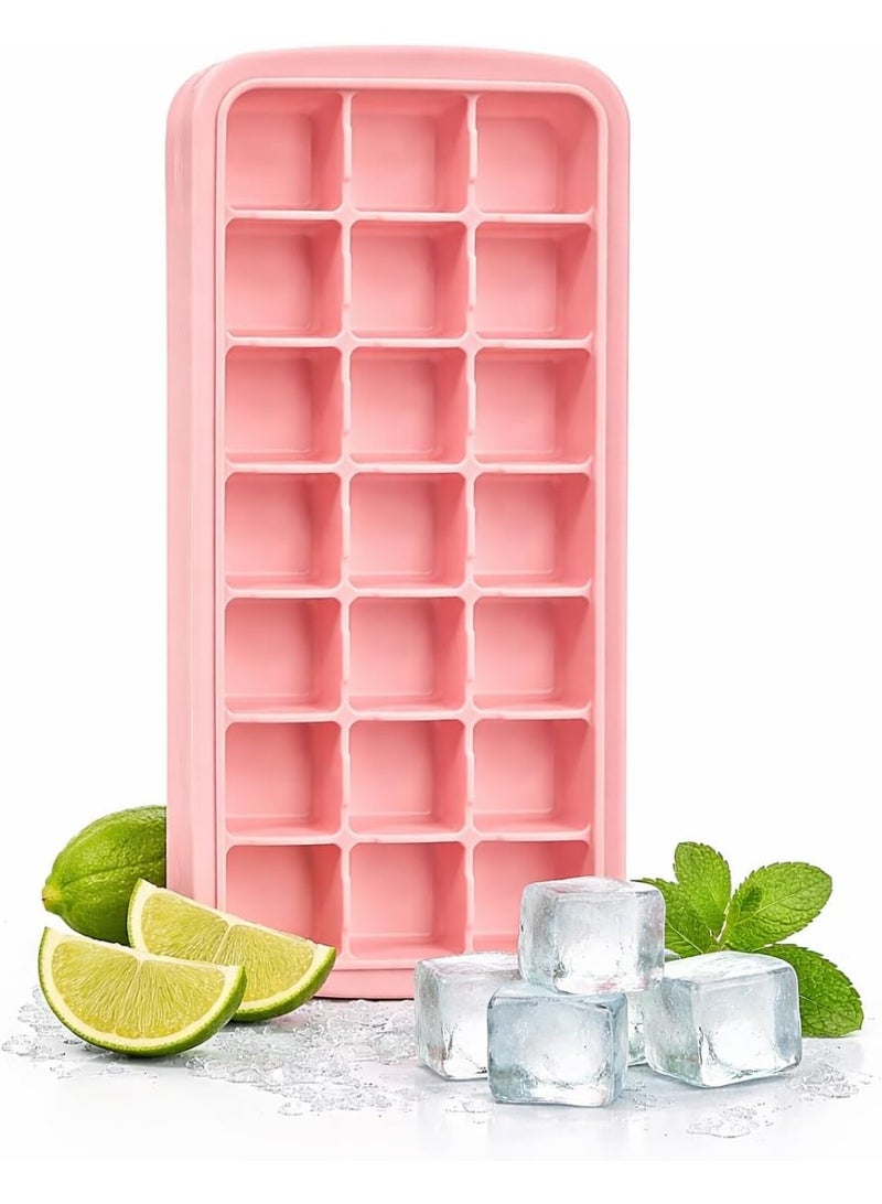 Flexible silicone ice mold with 24 compartments, food grade, easy to use and clean, and suitable for drinks, juices, and desserts - Image 1