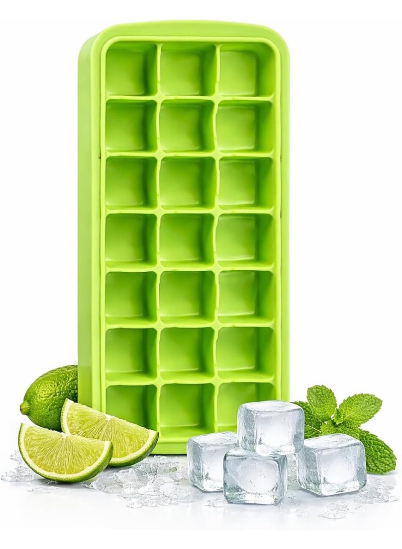 Flexible silicone ice mold with 24 compartments, food grade, easy to use and clean, and suitable for drinks, juices, and desserts - Image 2