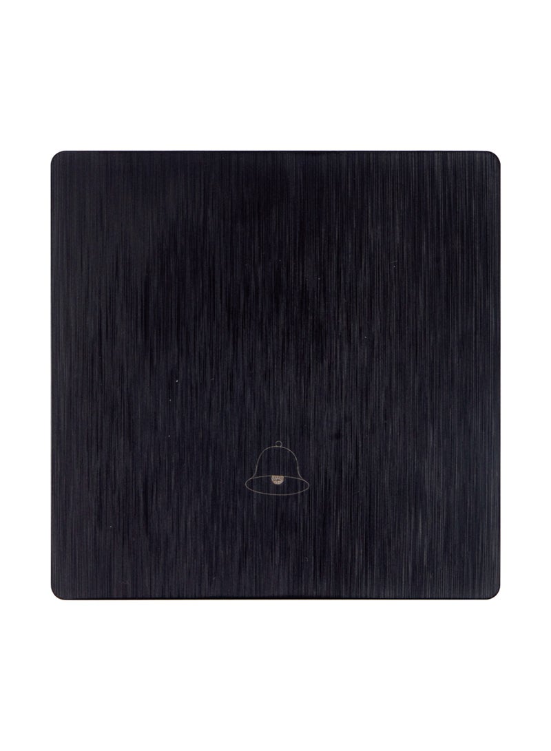 BELL PUSH WITH SYMBOL-BRUSH BLACK