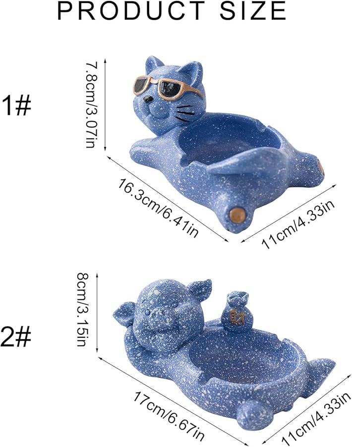 Ceramic Ashtray Ashes Holder Container Durable Long Lasting Use - Image 4