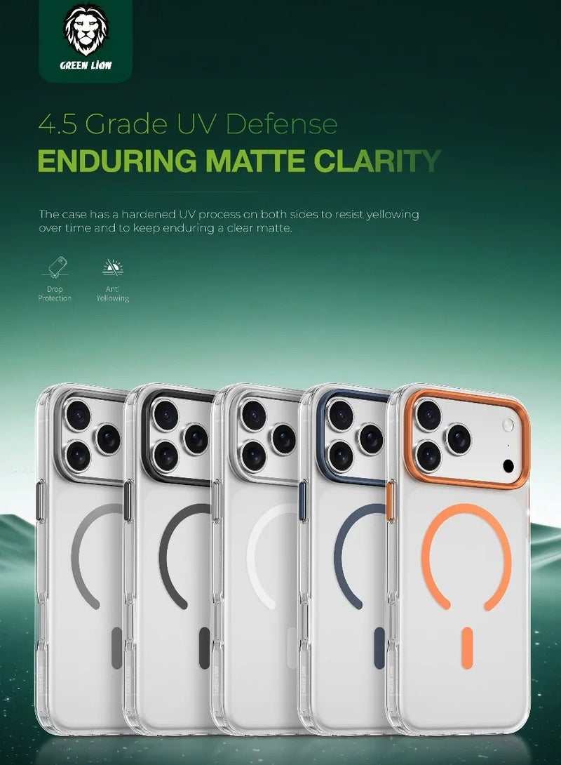 GREEN LION iPhone 17 Pro Matte MagSafe Case / Maximum Protection / Camera Protection / Anti Fingerprint / Drop Protection - Orange Titanium - Image 3