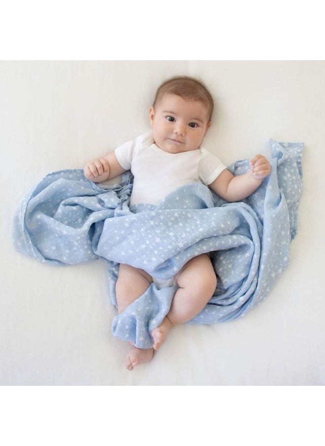 aden + anais aden + anais Swaddle Blanket, Boutique Muslin Blankets for Girls & Boys, Baby Receiving Swaddles, Ideal Newborn & Infant Swaddling Set, Perfect Shower Gifts, Single, Rising Star  - Image 4