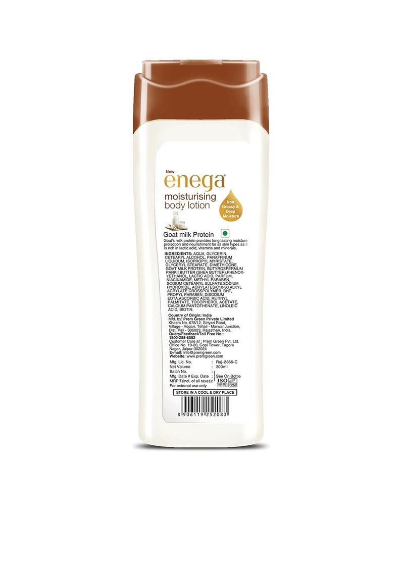 Enega Goat Milk Protein For All Skin Non Grassy & Deep Nourish Moisturizing Body Lotion for Men & Women - Pack of 3(100 ML,300 ML,500 ML) - Image 5