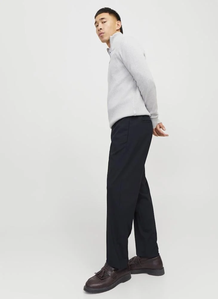 JACK & JONES Dark Navy Casual Trousers for Men | Best Price UAE