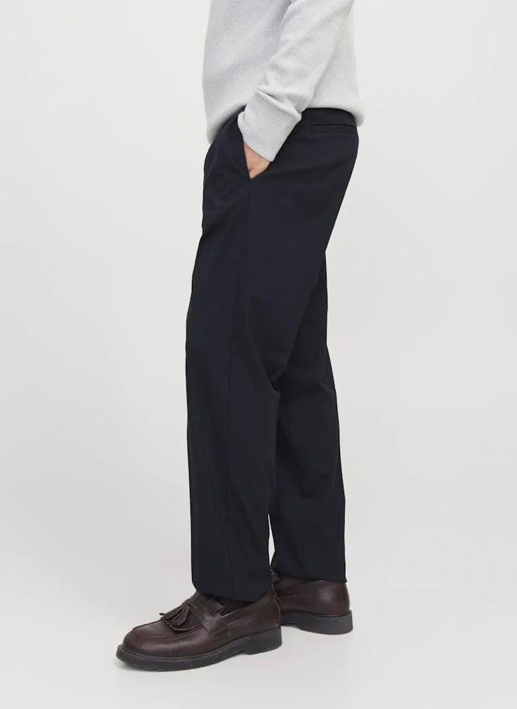 JACK & JONES Dark Navy Casual Trousers for Men | Best Price UAE