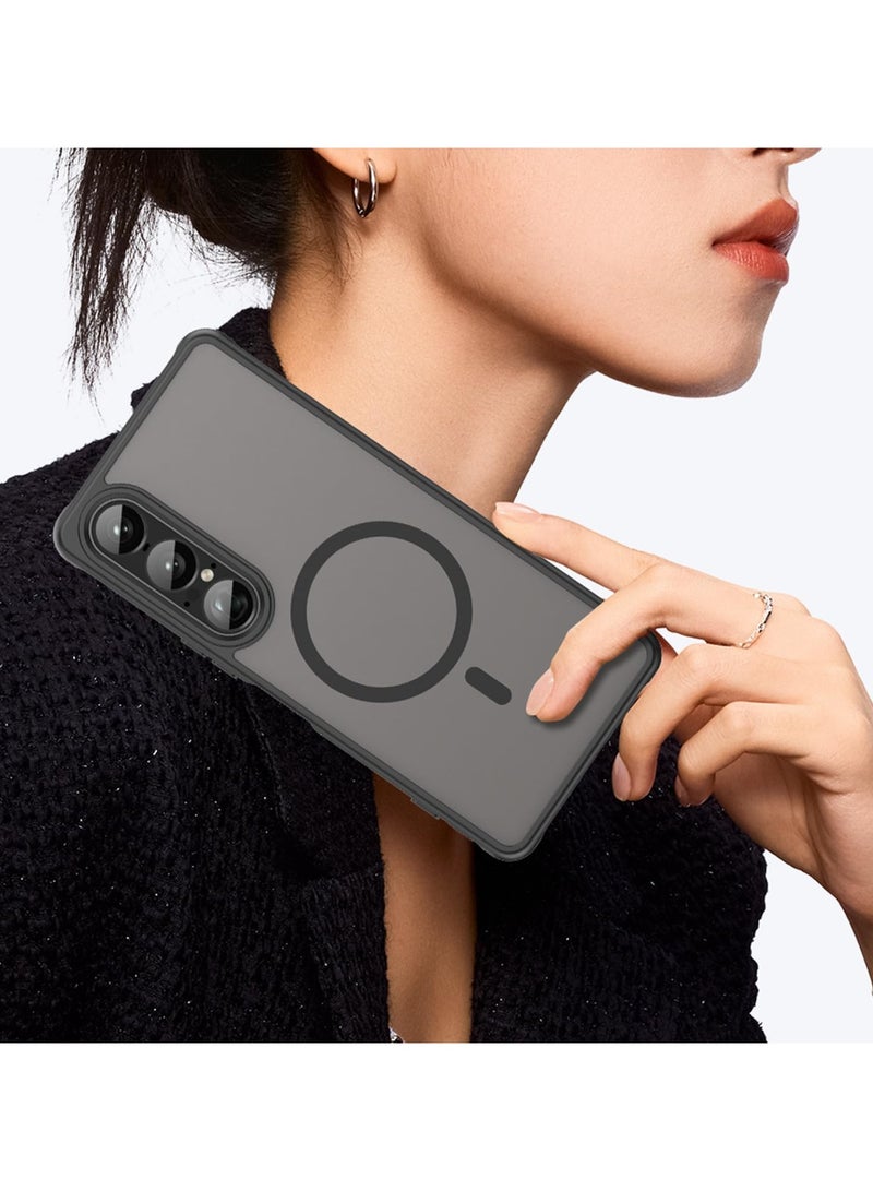general Compatible with Sony Xperia 1 VII  Mark 7 Shockproof Translucent Wireless Charging Magnetic Case Slim Frosted Matte Hard Cover for Xperia 1 VII - Image 3