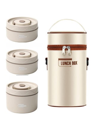 Kids Thermal Bento Lunch Box Set for School, Insulated Lunch Containers With Bag,Separate Stackable Lunch Container, Microwaveable Lunch Box Bento Box for Adults & Kids (3-Layer, White) - pzsku/Z711A39765520A8EF6B7BZ/45/1742522871/ad8c624f-50a1-43c2-a9a5-1f6018fec1e4