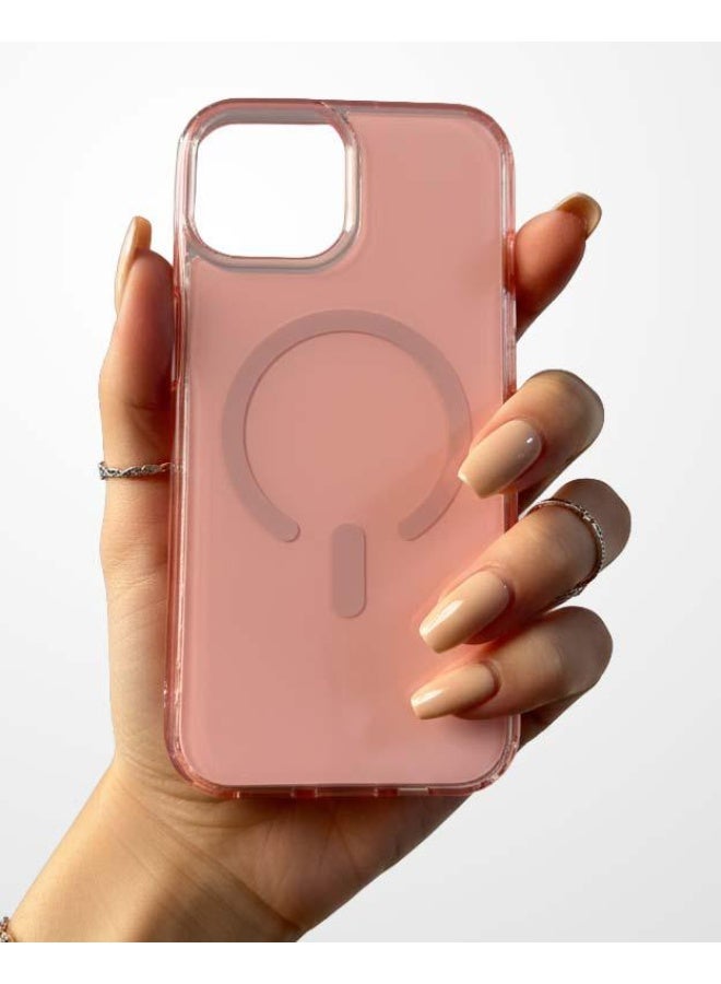 جراب لموبايل ايفون 11 ماج سيف  يدعم الشحن اللاسلكي المغناطيسي، حماية ضد الصدمات، مقاوم للخدش لموبايل iPhone 11 - وردى - Image 4