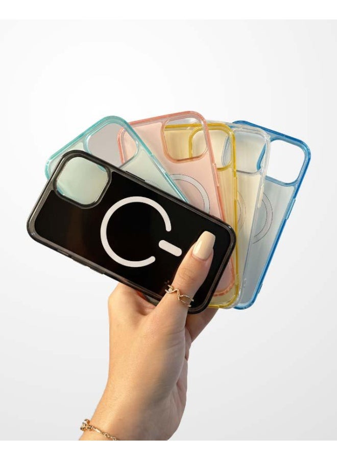 جراب لموبايل ايفون 11 ماج سيف  يدعم الشحن اللاسلكي المغناطيسي، حماية ضد الصدمات، مقاوم للخدش لموبايل iPhone 11 - وردى - Image 2