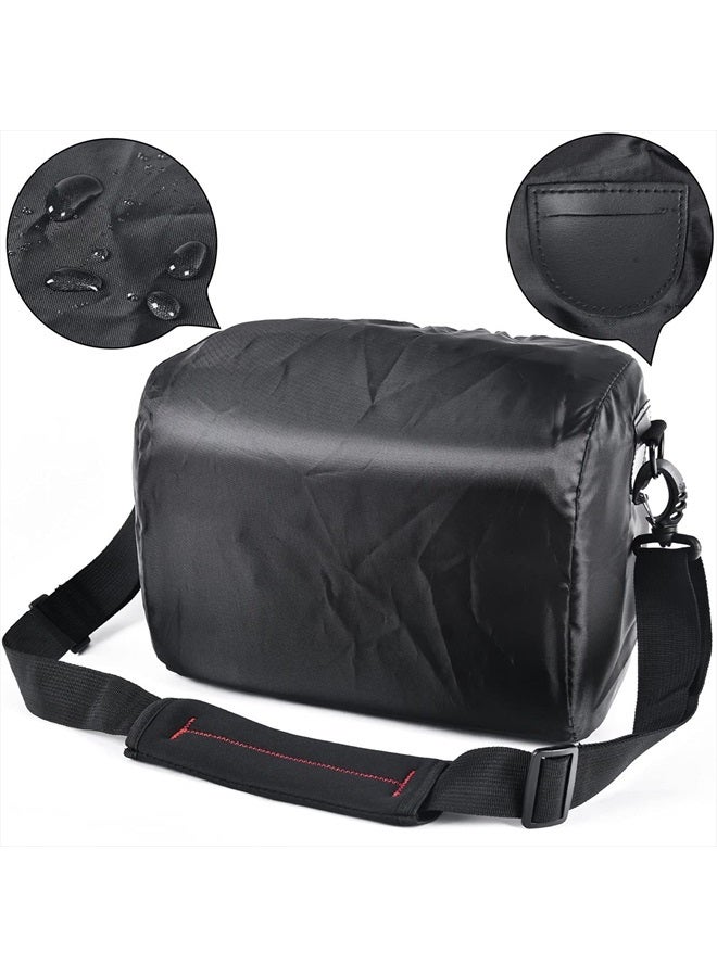 FOSOTO حقيبة كتف لكاميرا DSLR متوافقة مع كانون EOS Rebel T7 T6 T8i SL3 T100 2000D 4000D 60D 80D 750D 90D 5D نيكون D780 D750 D610 D5600 D5300 D7500 D3500 بناتكس مع غطاء مطري مقاوم للماء - Image 5