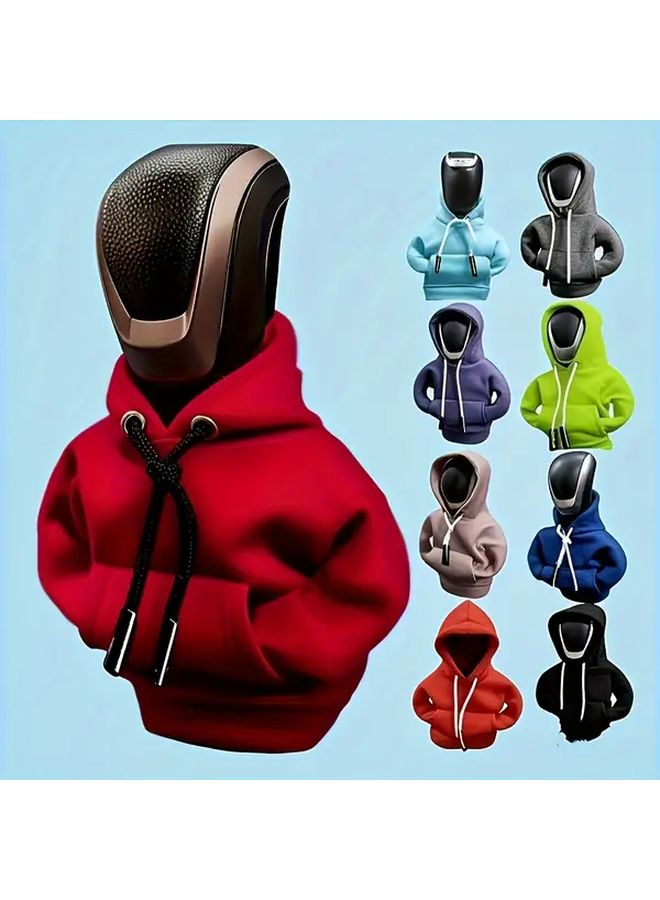 Red Solid Color Hoodie Style Car Transmission Jacket Cover Winter Warmth - Image 3