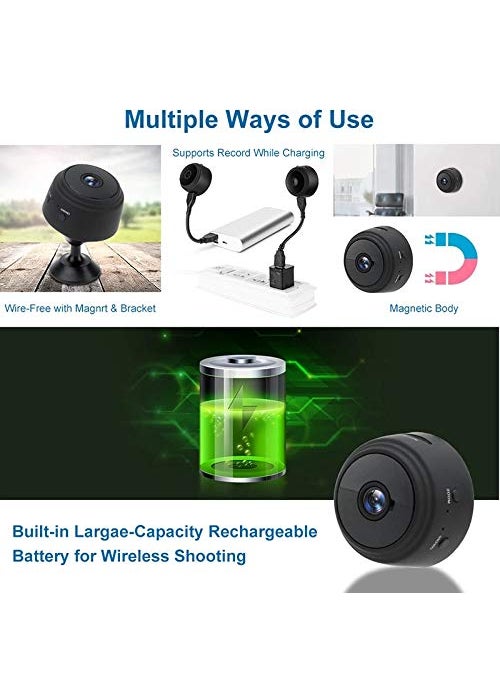 TECHNOVIEW TECHNOVIEW HD WiFi 1080P Small Mini Wireless Cloud Based Storage Night Vision Motion Detection Hidden Spy CameraCam 128 GB 4 Channel  - Image 3