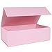 LFBOX Pink Gift Box with Magnetic Lids 138x83x44 in Large Present Box for Bridesmaid Proposal Wedding Mothers Day 1 Pack - Image 1