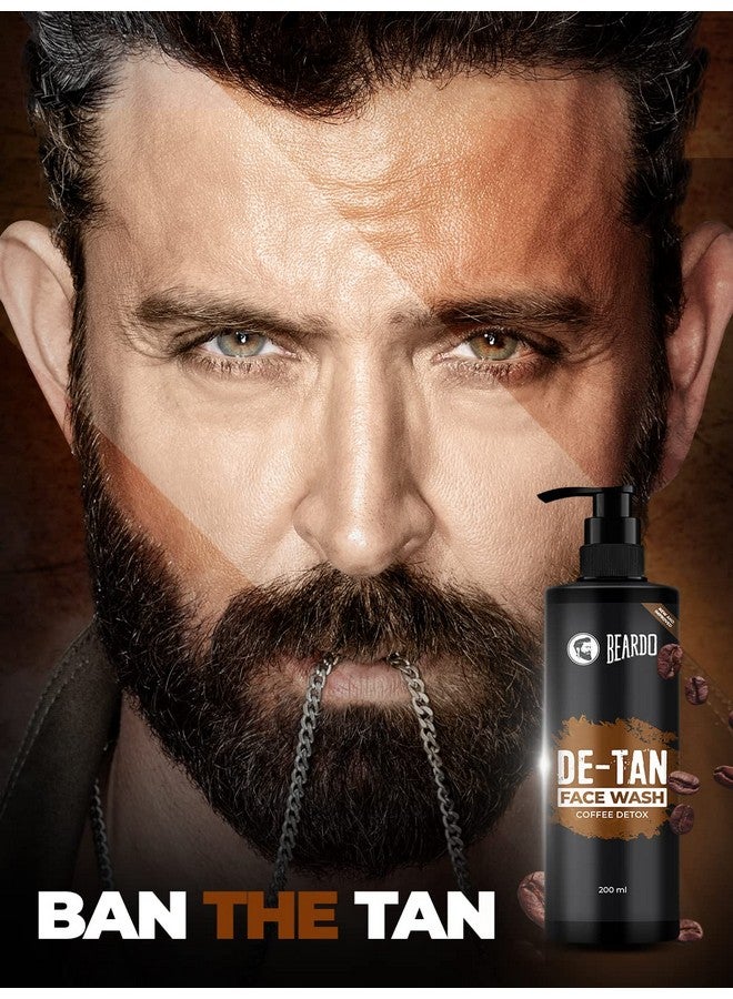 BEARDO Detan Face Wash For Men 200Ml | Coffee Facewash Aloe Vera Vitamin E | Helps To Reduce Tan | Exfoliates & Hydrates For Smooth & Oil Free Skin - Image 2