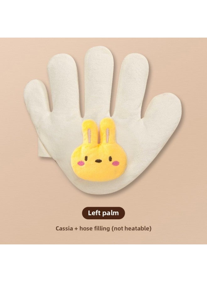Newborn Soothing Palm Shock Rice Bag Baby Anti-shock Soothing Soft Big Palm Sleeping Artifact-Color:Rabbit Left Palm (Cassia + Hose Filling-Height:23*24CM - Image 1