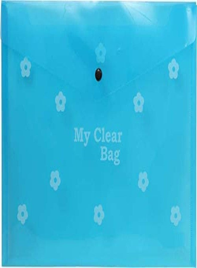 Shining Zon Envelope Flower Design Document Certificates File Folder Storage Case Snap Button Folder Plastic Container for A4, FS Legal Size Papers Stationery - Pack of 20 - Image 4