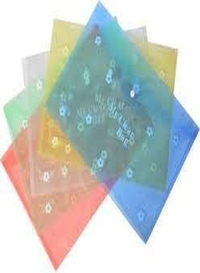 Shining Zon Envelope Flower Design Document Certificates File Folder Storage Case Snap Button Folder Plastic Container for A4, FS Legal Size Papers Stationery - Pack of 20 - Image 2
