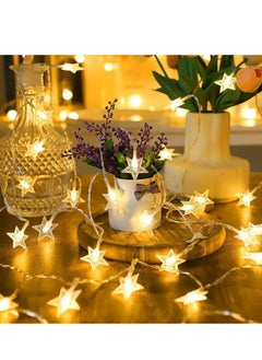 Generic 20 LED Star String Lights 3 Meter Fairy Christmas Lights Battery Operated for Indoor & Outdoor, Party, Wedding and Holiday Decorations Warm White ﻿  - Image 2