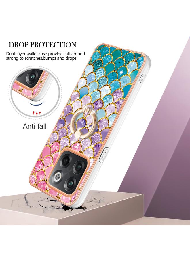 erorex Case For OnePlus 10T 5G / Ace Pro Electroplating IMD TPU Phone Case with Ring - Image 2